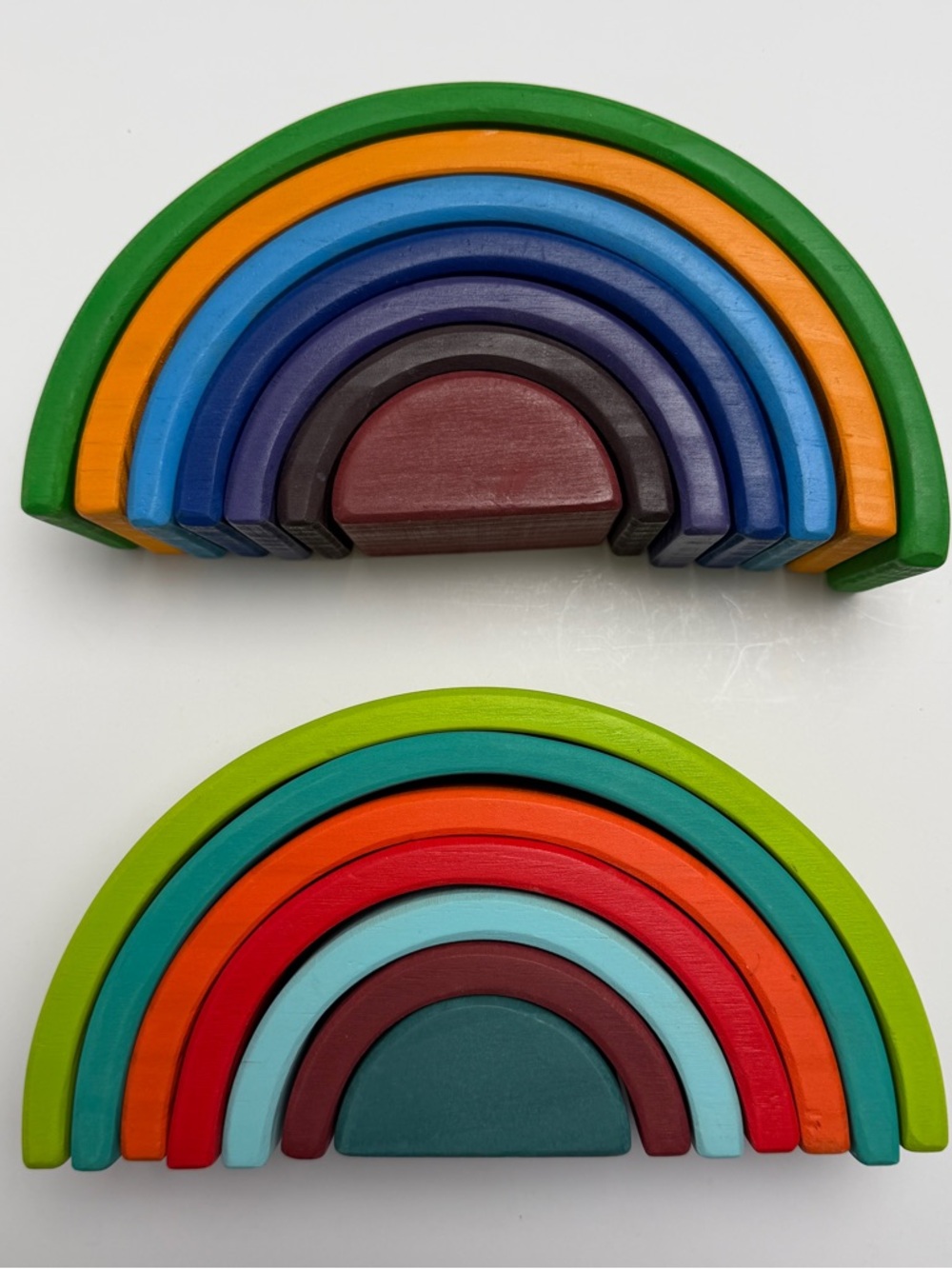 Colorful Wooden Rainbow Stacking Set - Multicolor(Sample—defective.⚠️）